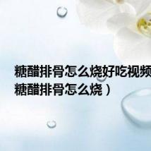 糖醋排骨怎么烧好吃视频窍门（糖醋排骨怎么烧）