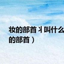 妆的部首丬叫什么（妆的部首）