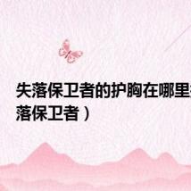 失落保卫者的护胸在哪里换（失落保卫者）