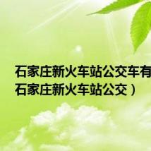 石家庄新火车站公交车有哪些（石家庄新火车站公交）