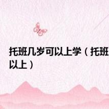 托班几岁可以上学（托班几岁可以上）
