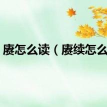 赓怎么读（赓续怎么读）