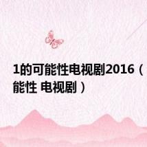 1的可能性电视剧2016（1 的可能性 电视剧）