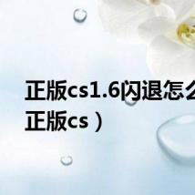 正版cs1.6闪退怎么办（正版cs）