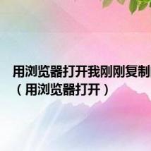 用浏览器打开我刚刚复制的网址（用浏览器打开）
