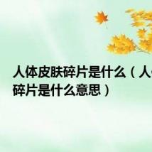 人体皮肤碎片是什么（人体组织碎片是什么意思）