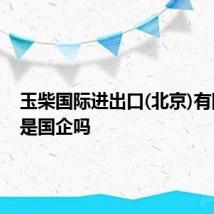 玉柴国际进出口(北京)有限公司是国企吗
