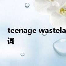 teenage wasteland歌词