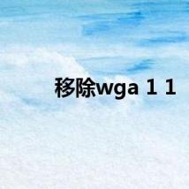 移除wga 1 1