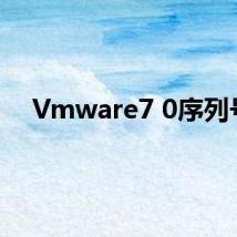 Vmware7 0序列号
