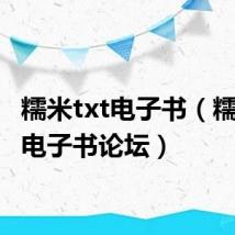 糯米txt电子书（糯米txt电子书论坛）