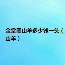 金堂黑山羊多少钱一头（金堂黑山羊）