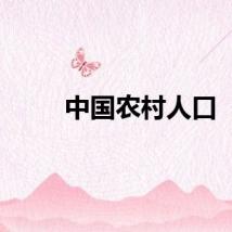 中国农村人口