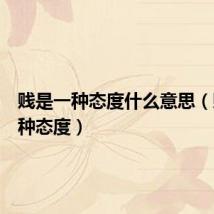 贱是一种态度什么意思（贱是一种态度）