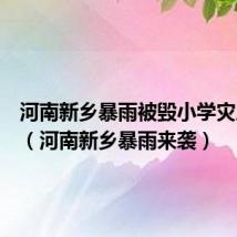 河南新乡暴雨被毁小学灾后纪实（河南新乡暴雨来袭）
