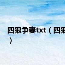 四狼争妻txt（四狼争妻）