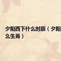 夕阳西下什么时辰(夕阳西下什么生肖)