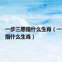 一步三思指什么生肖（一步三思指什么生肖）