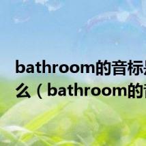 bathroom的音标是什么（bathroom的音标）