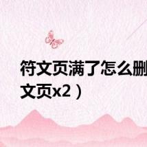 符文页满了怎么删（符文页x2）