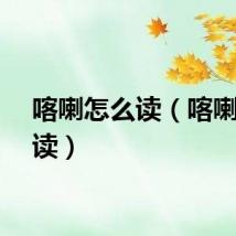 喀喇怎么读（喀喇怎么读）