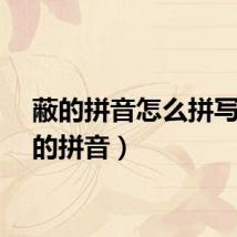 蔽的拼音怎么拼写（蔽的拼音）