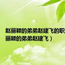 赵丽颖的弟弟赵建飞的职业（赵丽颖的弟弟赵建飞）