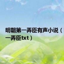 明朝第一弄臣有声小说（明朝第一弄臣txt）