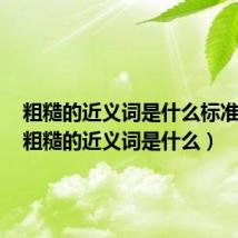 粗糙的近义词是什么标准答案（粗糙的近义词是什么）