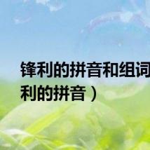 锋利的拼音和组词(锋利的拼音)