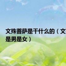 文殊菩萨是干什么的（文殊菩萨是男是女）