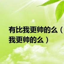 有比我更帅的么（有比我更帅的么）