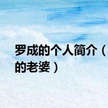 罗成的个人简介（罗成的老婆）