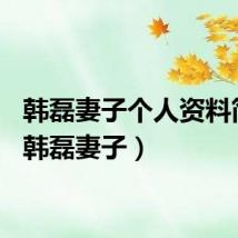 韩磊妻子个人资料简介(韩磊妻子)