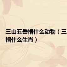 三山五岳指什么动物（三山五岳指什么生肖）
