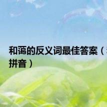 和蔼的反义词最佳答案（和蔼的拼音）