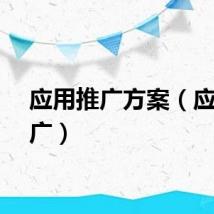 应用推广方案（应用推广）