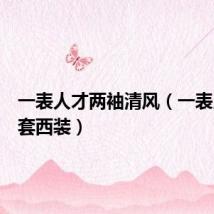 一表人才两袖清风（一表人才两套西装）