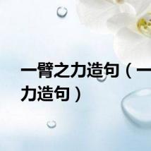 一臂之力造句（一臂之力造句）