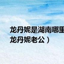 龙丹妮是湖南哪里人（龙丹妮老公）