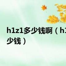 h1z1多少钱啊（h1z1多少钱）