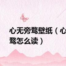 心无旁骛壁纸（心无旁骛怎么读）