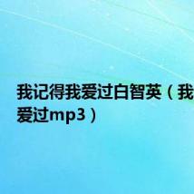 我记得我爱过白智英（我记得我爱过mp3）