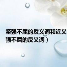 坚强不屈的反义词和近义词（坚强不屈的反义词）