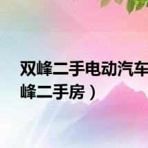 双峰二手电动汽车（双峰二手房）