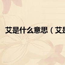 艾是什么意思（艾是）