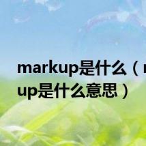 markup是什么（markup是什么意思）