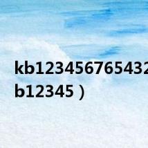kb1234567654321（kb12345）