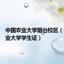 中国农业大学烟台校区(中国农业大学学生证)
