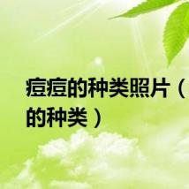 痘痘的种类照片（痘痘的种类）